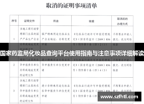 国家药监局化妆品查询平台使用指南与注意事项详细解读